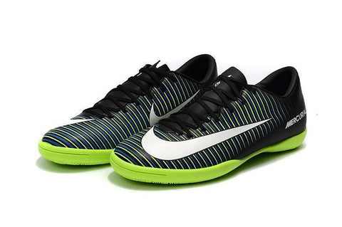 Nike MercurialX Victory VI IC NKDB0042 Black/White/Electric Green - SocSports