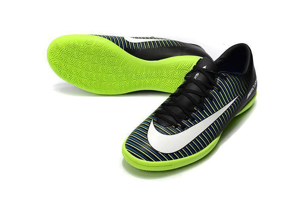 Nike MercurialX Victory VI IC NKDB0042 Black/White/Electric Green - SocSports