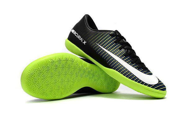 Nike MercurialX Victory VI IC NKDB0042 Black/White/Electric Green - SocSports