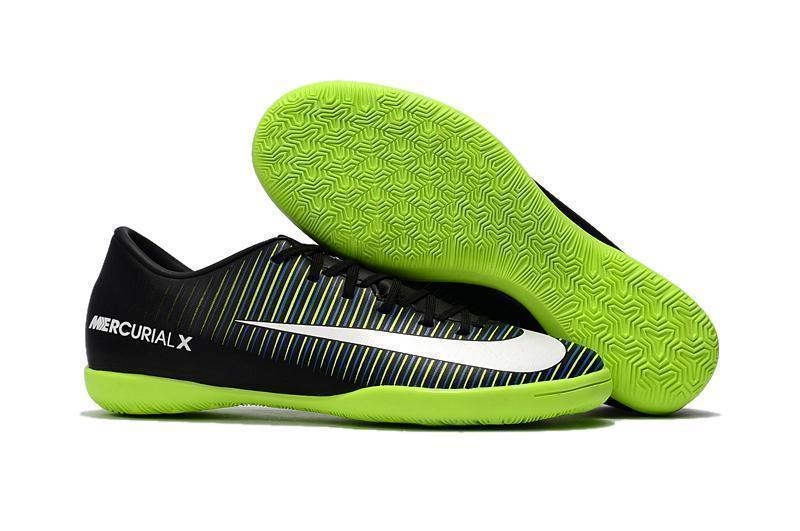 Nike MercurialX Victory VI IC NKDB0042 Black/White/Electric Green - SocSports