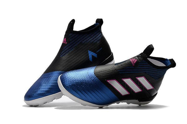 Adidas ACE Tango 17+ Purecontrol Turf Soccer Cleats Black White Blue - SocSports