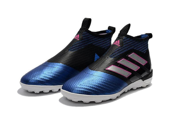 Adidas ACE Tango 17+ Purecontrol Turf Soccer Cleats Black White Blue - SocSports