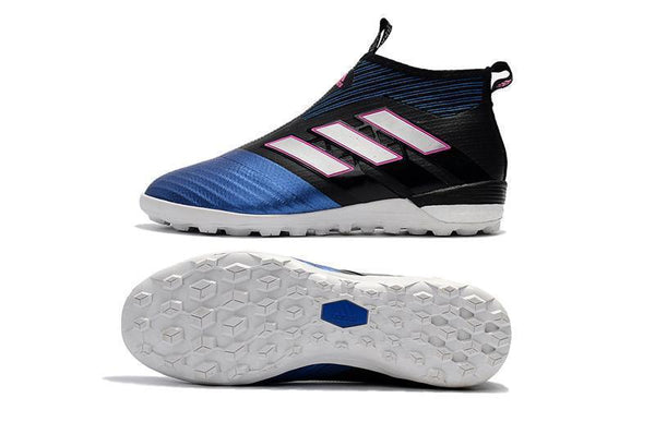Adidas ACE Tango 17+ Purecontrol Turf Soccer Cleats Black White Blue - SocSports