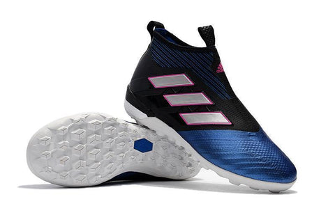 Adidas ACE Tango 17+ Purecontrol Turf Soccer Cleats Black White Blue - SocSports