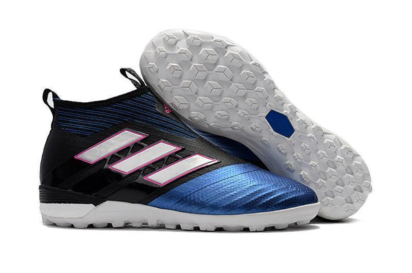 Adidas ACE Tango 17+ Purecontrol Turf Soccer Cleats Black White Blue - SocSports