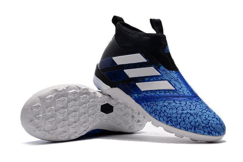 Adidas ACE Tango 17+ Purecontrol Turf Soccer Cleats Blue Crystal Black - SocSports