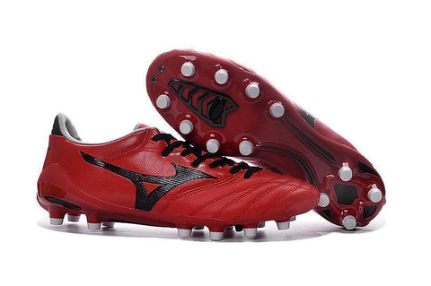 Mizuno Morelia Neo II FG Soccer Cleats Red Black - SocSports