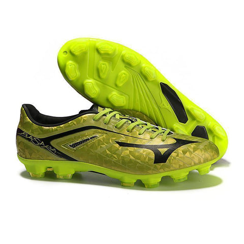 Mizuno Basara 001 FG Soccer Cleats Green Black Safety Yellow - SocSports
