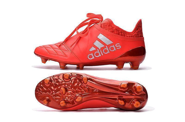 Adidas X 16+ Purechaos FG Soccer Cleats Ground Red Silver - SocSports
