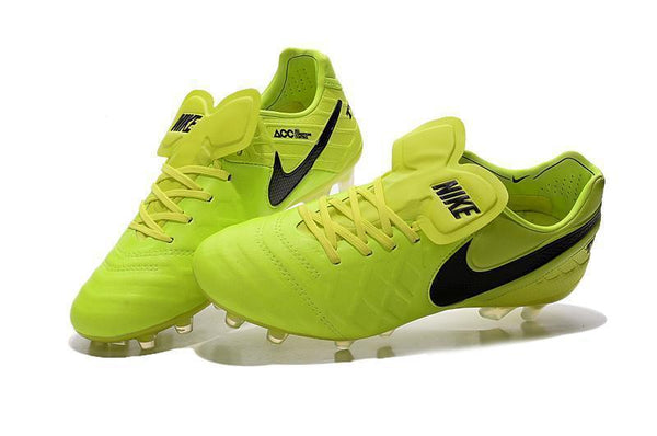 Nike Tiempo Legend VI FG Soccer Cleats Lemon Volt Black - SocSports