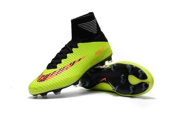 Nike Mercurial Superfly V FG Soccer Cleats Fluorescent Green Black - SocSports