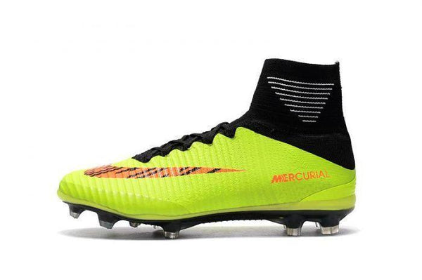 Nike Mercurial Superfly V FG Soccer Cleats Fluorescent Green Black - SocSports