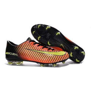 Nike Mercurial Vapor XI FG Soccer Cleats Orange Black Yellow - SocSports