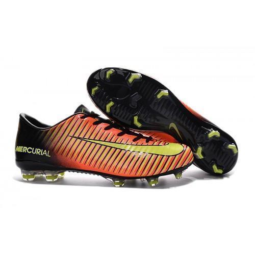 Nike Mercurial Vapor XI FG Soccer Cleats Orange Black Yellow - SocSports