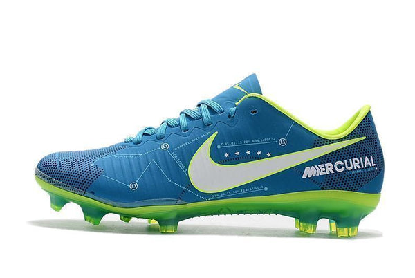 Nike Mercurial Vapor XI Neymar FG Soccer Cleats Blue Electric Green - SocSports