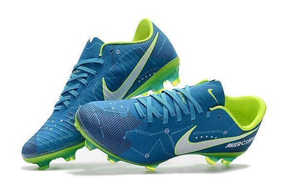 Nike Mercurial Vapor XI Neymar FG Soccer Cleats Blue Electric Green - SocSports