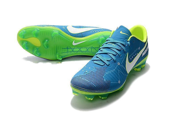 Nike Mercurial Vapor XI Neymar FG Soccer Cleats Blue Electric Green - SocSports