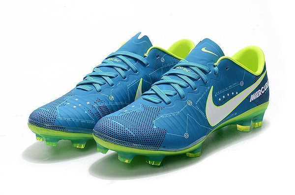 Nike Mercurial Vapor XI Neymar FG Soccer Cleats Blue Electric Green - SocSports