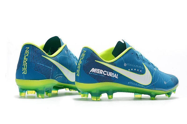 Nike Mercurial Vapor XI Neymar FG Soccer Cleats Blue Electric Green - SocSports