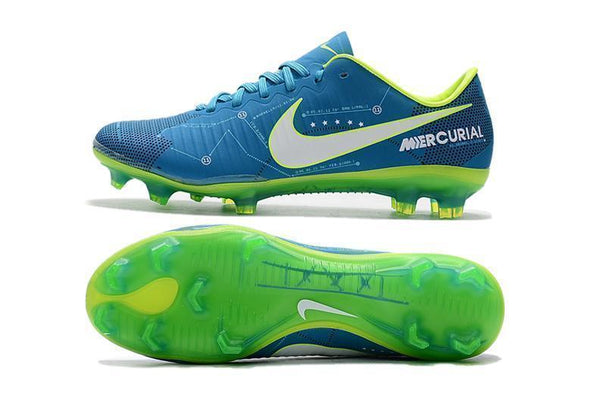 Nike Mercurial Vapor XI Neymar FG Soccer Cleats Blue Electric Green - SocSports