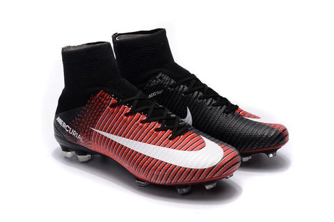 Nike Mercurial Superfly V FG Soccer Cleats Red Black White - SocSports
