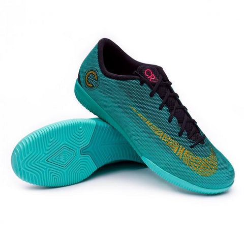 Nike Mercurial VaporX XII Academy CR7 IC Soccer Cleats Clear Jade - SocSports
