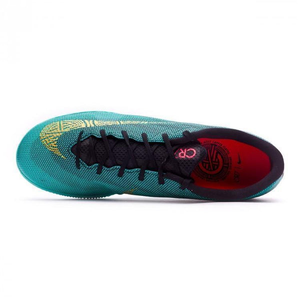 Nike Mercurial VaporX XII Academy CR7 IC Soccer Cleats Clear Jade - SocSports