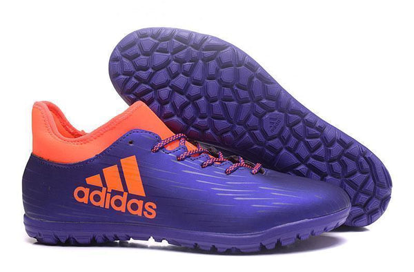 Adidas X 16.3 Turf Soccer Cleats Blue Solar Red - SocSports