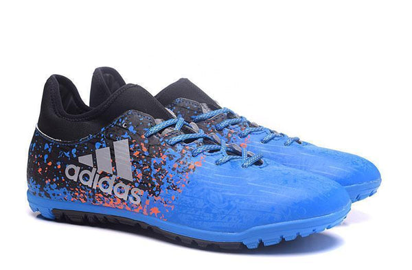 Adidas X 16.3 Turf Soccer Cleats Blue Black White - SocSports