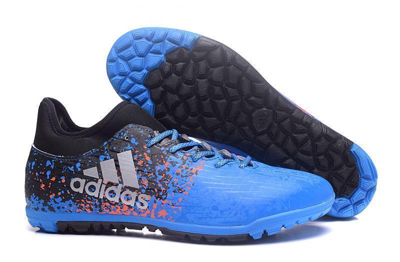 Adidas X 16.3 Turf Soccer Cleats Blue Black White - SocSports
