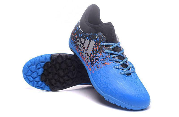 Adidas X 16.3 Turf Soccer Cleats Blue Black White - SocSports