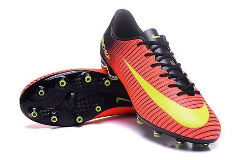 Nike Mercurial Vapor XI AG Soccer Cleats Crimson Black Green - SocSports