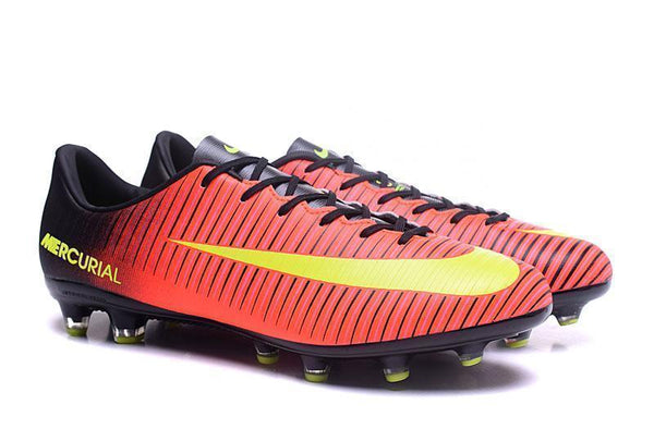 Nike Mercurial Vapor XI AG Soccer Cleats Crimson Black Green - SocSports