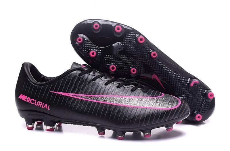 Nike Mercurial Vapor XI AG Soccer Cleats Black Pink - SocSports