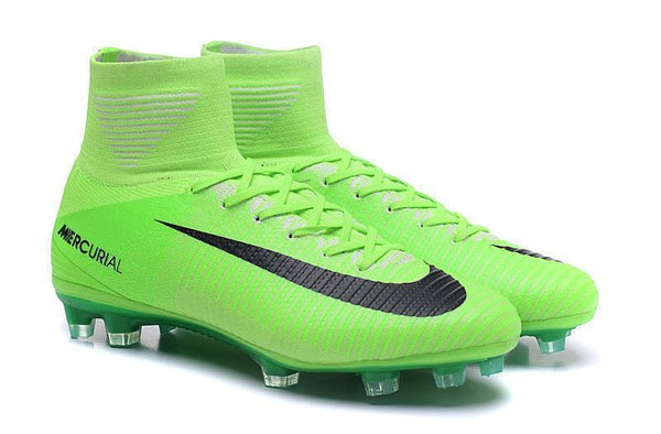 Nike Mercurial Superfly V FG Soccer Cleats Grass Green Black - SocSports