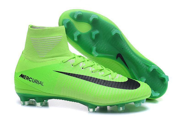 Nike Mercurial Superfly V FG Soccer Cleats Grass Green Black - SocSports