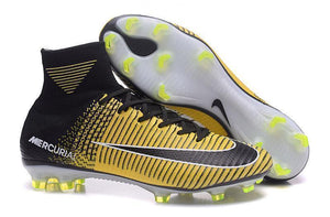 Nike Mercurial Superfly V FG Soccer Cleats Yellow Black - SocSports