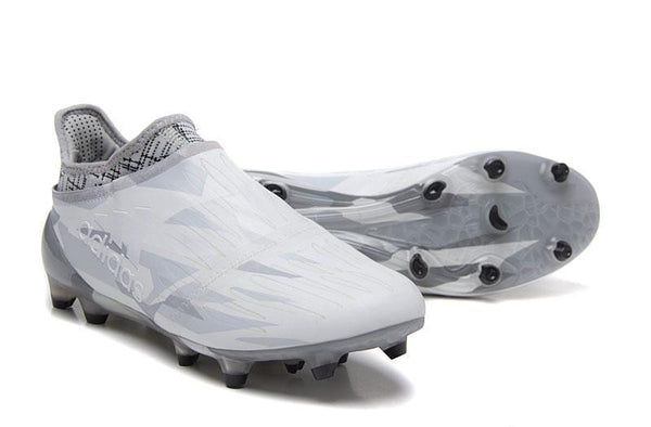 Adidas X 16+ Purechaos FG Soccer Cleats White Clear Grey Black - SocSports