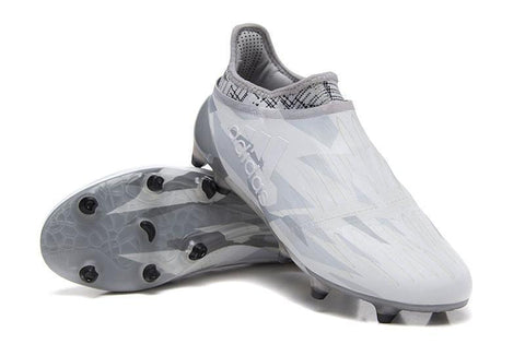 Adidas X 16+ Purechaos FG Soccer Cleats White Clear Grey Black - SocSports