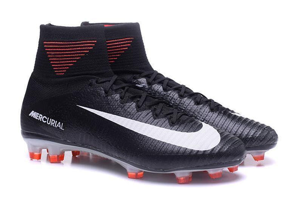 Nike Mercurial Superfly V FG Soccer Cleats Black Orange White - SocSports