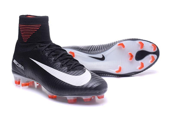 Nike Mercurial Superfly V FG Soccer Cleats Black Orange White - SocSports
