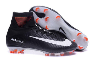 Nike Mercurial Superfly V FG Soccer Cleats Black Orange White - SocSports