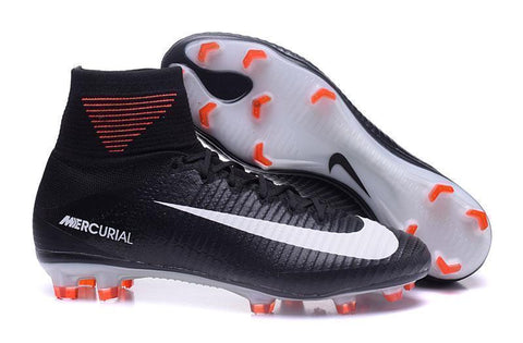 Nike Mercurial Superfly V FG Soccer Cleats Black Orange White - SocSports
