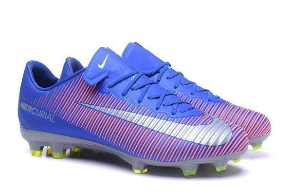 Nike Mercurial Vapor XI FG Soccer Cleats Pink Blue Silver - SocSports