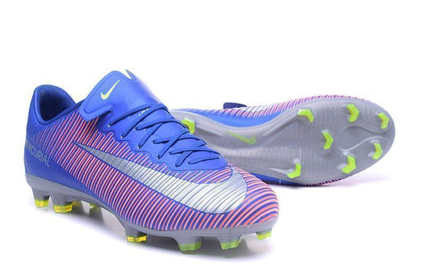 Nike Mercurial Vapor XI FG Soccer Cleats Pink Blue Silver - SocSports
