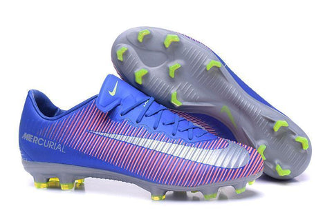 Nike Mercurial Vapor XI FG Soccer Cleats Pink Blue Silver - SocSports