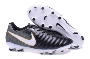Nike Tiempo Legend VII FG Soccer Cleats Black White Orange - SocSports
