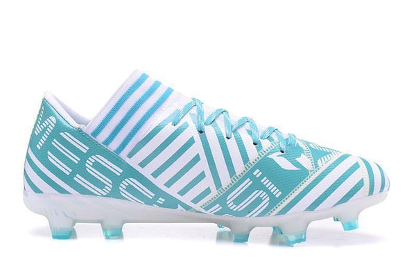 Adidas Nemeziz 17.3 FG Soccer Cleats Blue White Fluorescent Yellow - SocSports