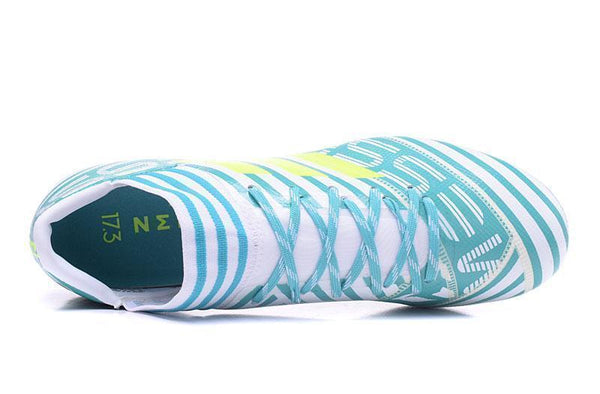 Adidas Nemeziz 17.3 FG Soccer Cleats Blue White Fluorescent Yellow - SocSports