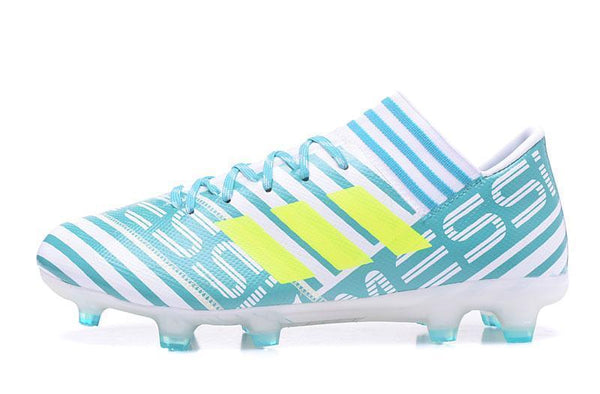 Adidas Nemeziz 17.3 FG Soccer Cleats Blue White Fluorescent Yellow - SocSports